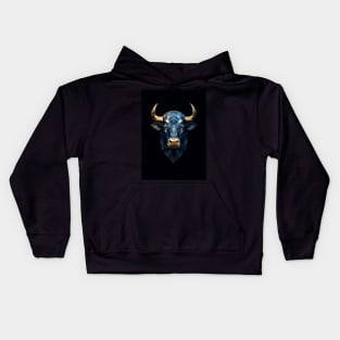 Poly Art Bull Kids Hoodie